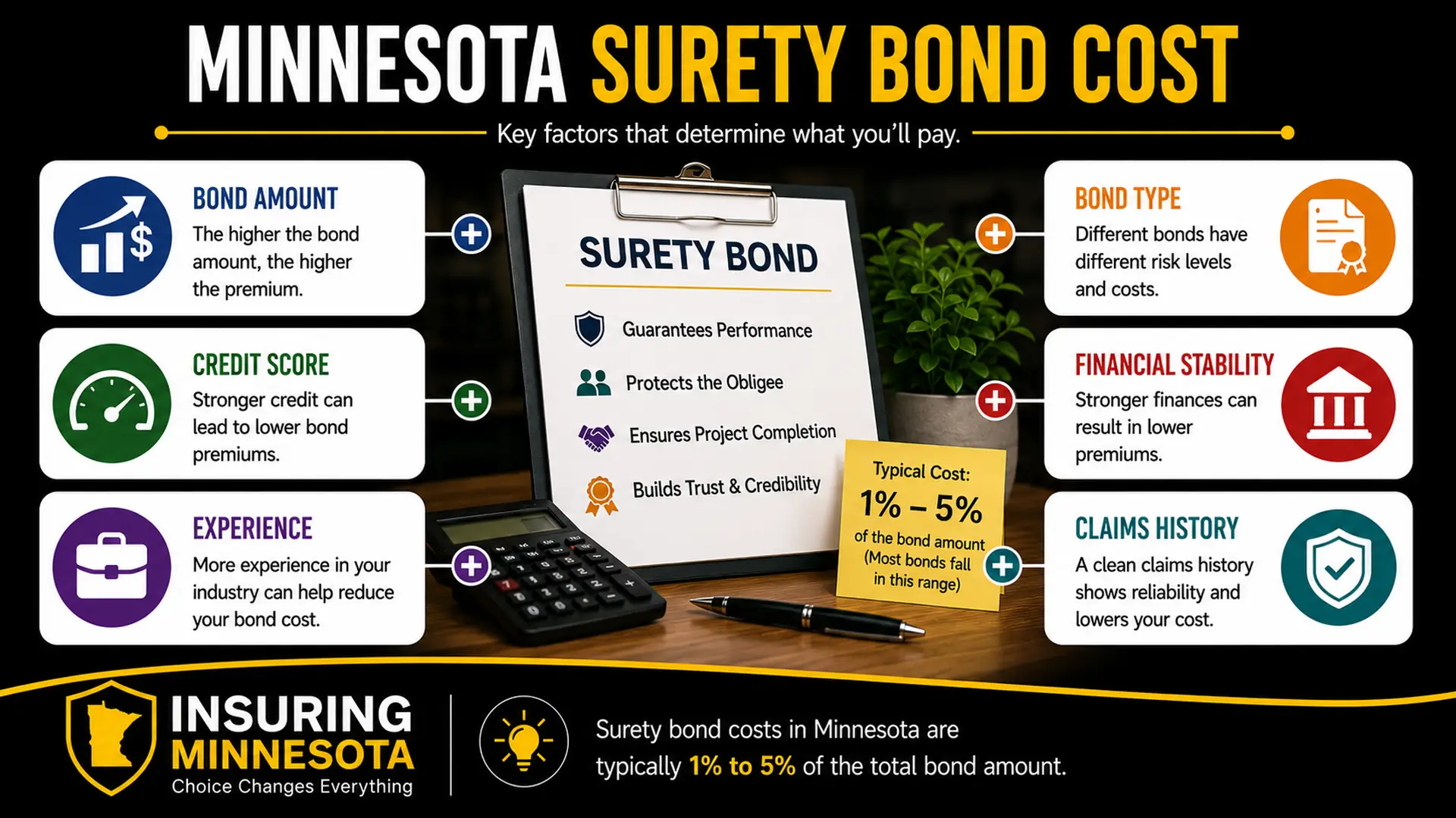 Minnesota Surety Bond Cost Infographic